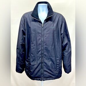 QUIKSILVER Men's Black Puffer Jacket with Stand-Up Collar size L